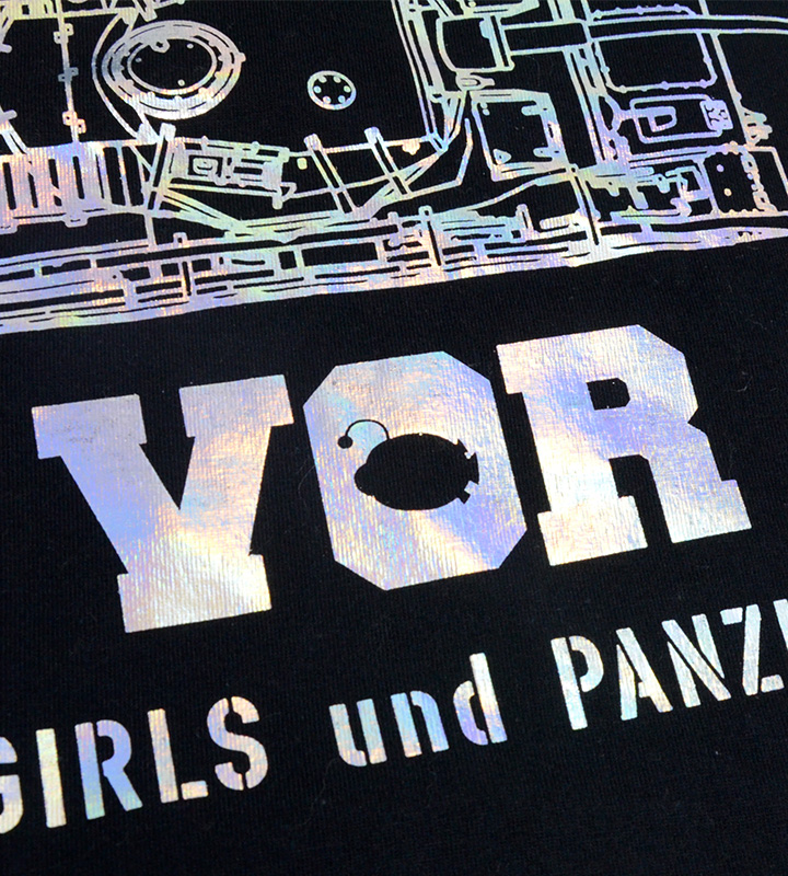 IV号戦車ホログラムプリント Tシャツ