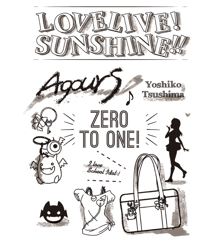 ラインアートTシャツ(津島善子)