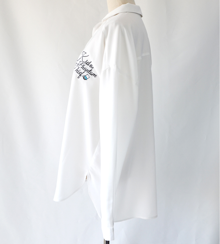 ネーム筆記体ワンポイント刺繍シャツ(キッド)