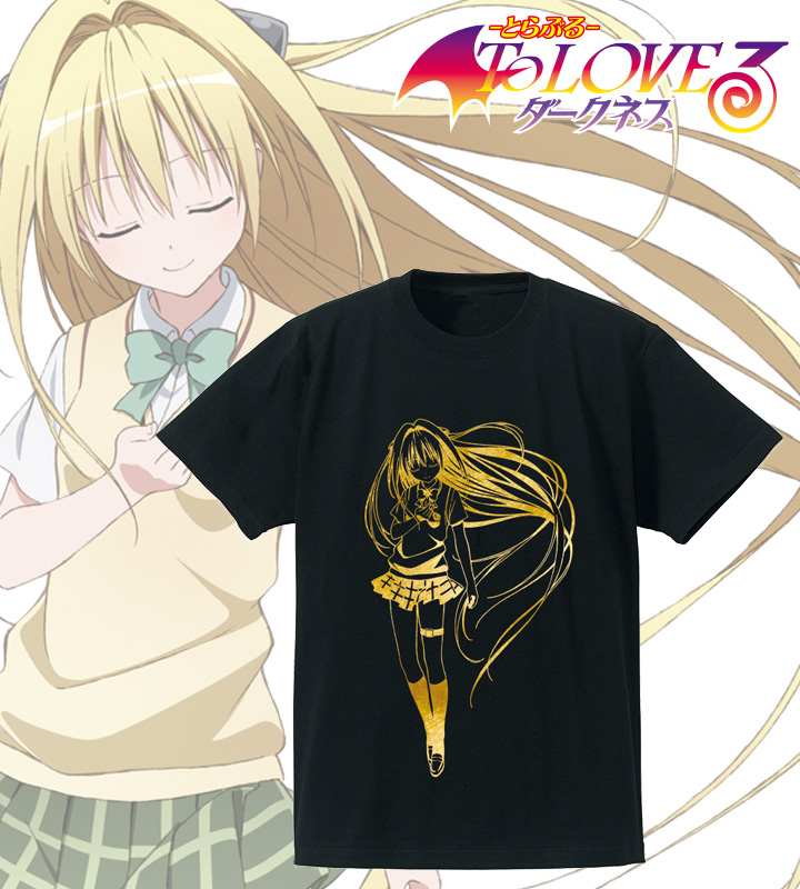 箔プリントTシャツ(金色の闇)