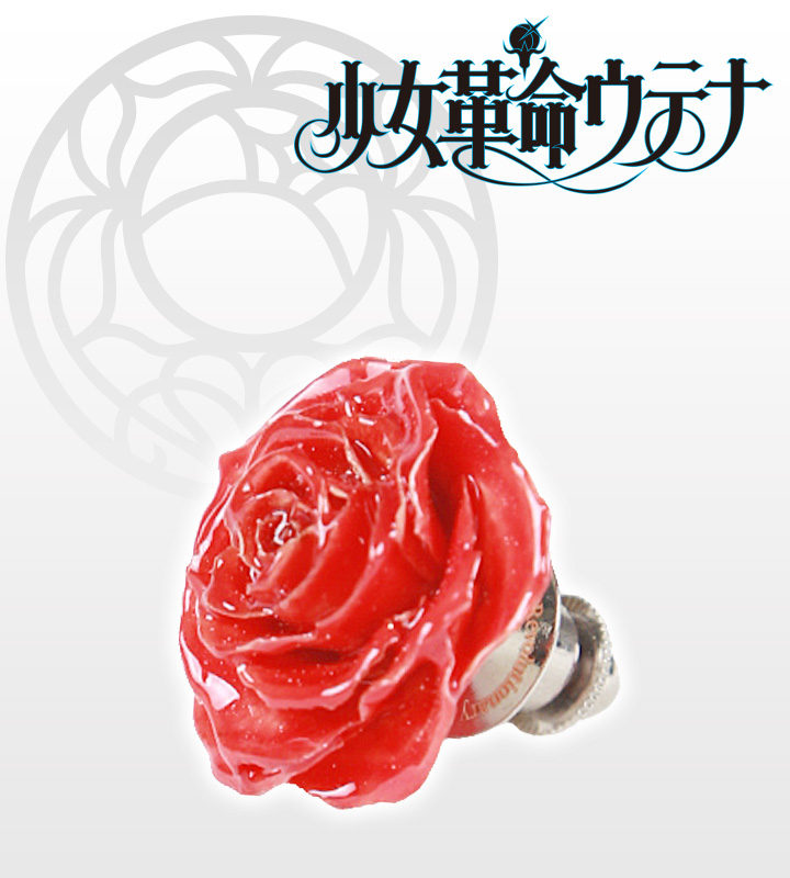 薔薇のブローチ・アンシー(赤)